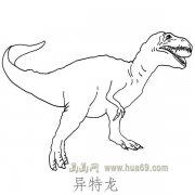 儿童简笔画恐龙：异特龙