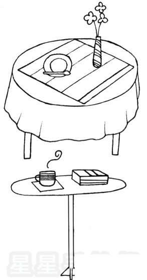 桌子简笔画简单画法