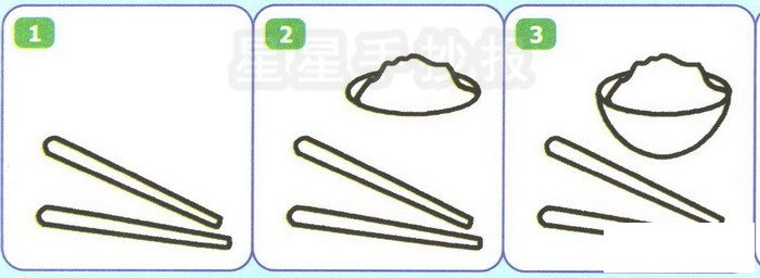 碗和筷子简笔画