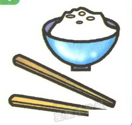 碗和筷子简笔画