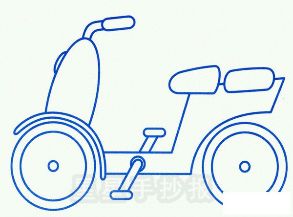 电动自行车简笔画