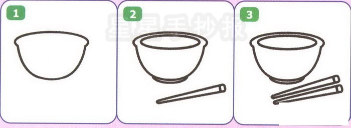 碗和筷子简笔画