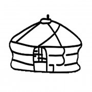 蒙古包建筑简笔画步骤图片大全三