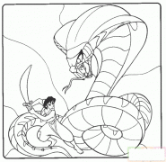男士在和蛇打斗简笔画