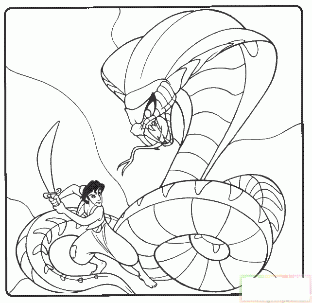 男士在和蛇打斗简笔画