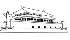 天安门建筑简笔画步骤图片大全二