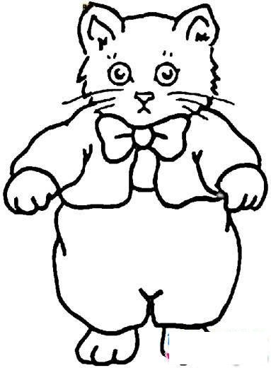 卡通猫简笔画图片