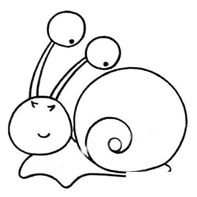 蜗牛简笔画