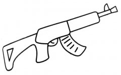 玩具步枪简笔画彩色图片