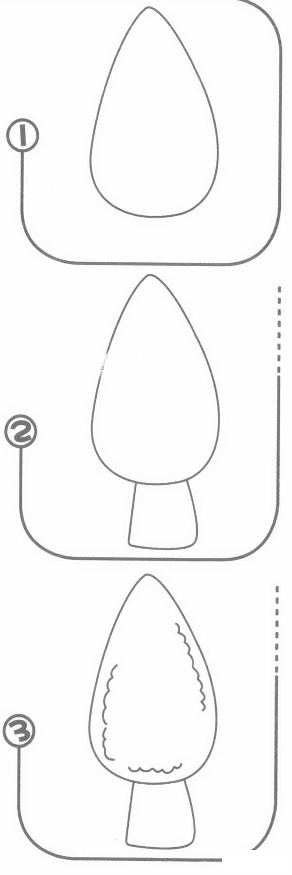 柏树简笔画