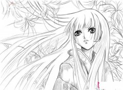 地狱少女阎魔爱简笔画图片