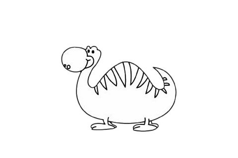 禽龙简笔画完成图