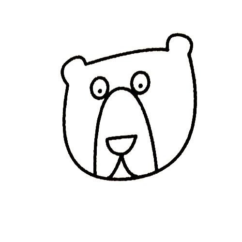 卡通熊的简笔画