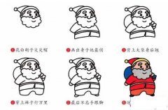 圣诞老人简笔画画法步骤：怎么画圣诞老人