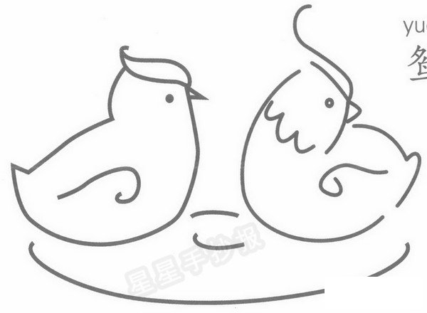鸳鸯简笔画