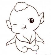 幼儿超萌的小胡巴简笔画图片