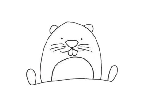 鼹鼠简笔画图片