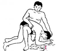 夏季防溺水急救人物简笔画