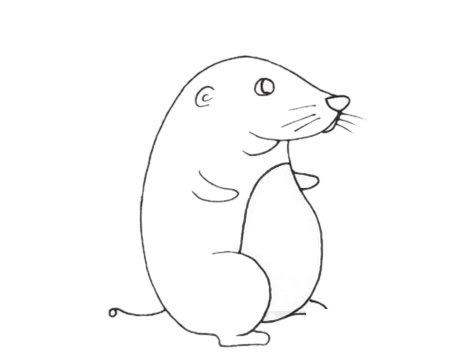 鼹鼠简笔画图片