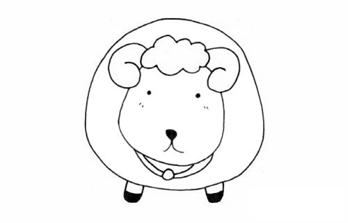 可爱的小羊简笔画图片