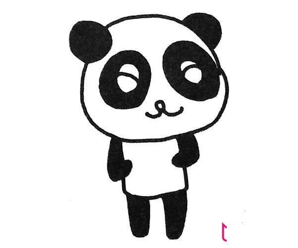 幼儿画画图片大全，超萌的大熊猫简笔画