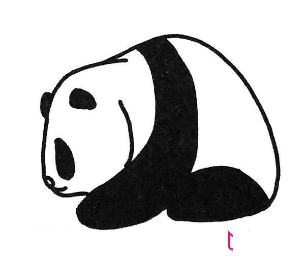 幼儿画画图片大全，超萌的大熊猫简笔画