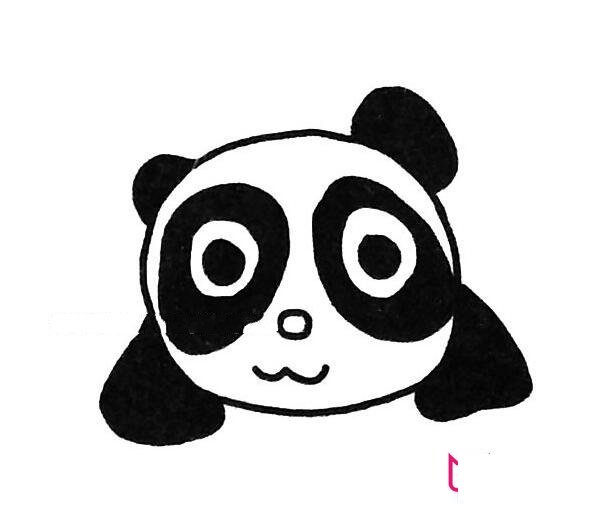 幼儿画画图片大全，超萌的大熊猫简笔画