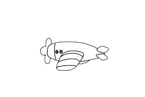 卡通飞机简笔画