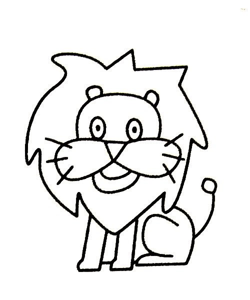 狮子图片简笔画