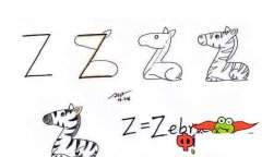 26个字母创意画简笔画，26个字母可爱创意图片
