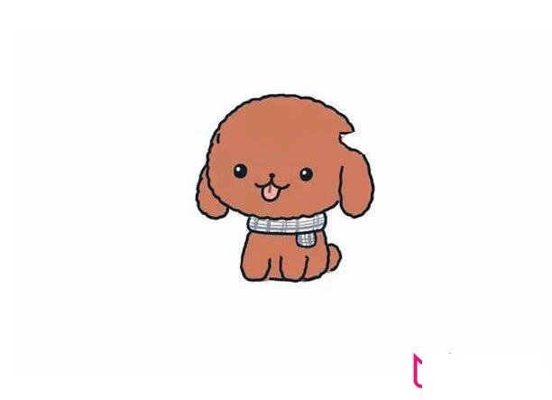 可爱的小狗简笔画彩色，各种狗狗简笔画大全