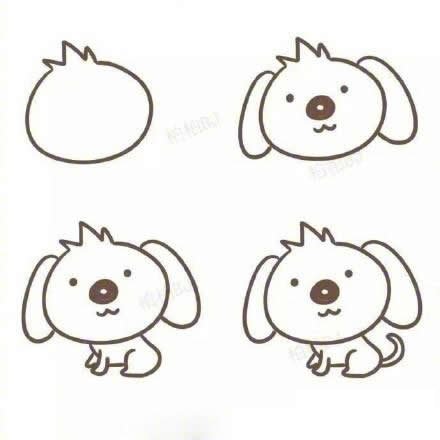 小狗狗简笔画