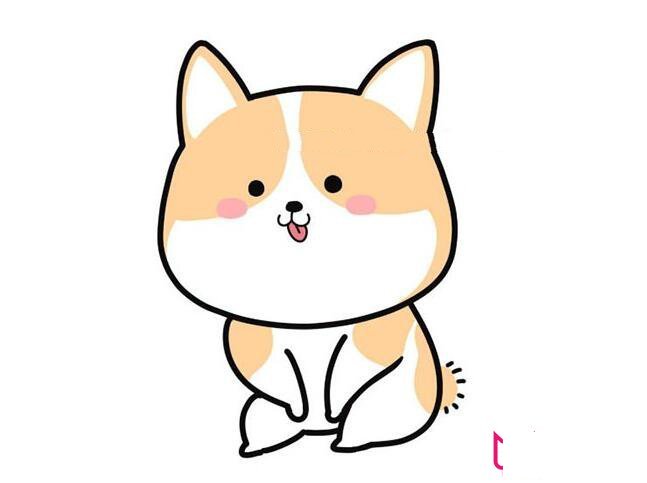 可爱的小狗简笔画彩色，各种狗狗简笔画大全