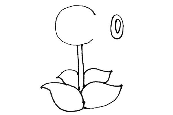 豌豆射手简笔画图片