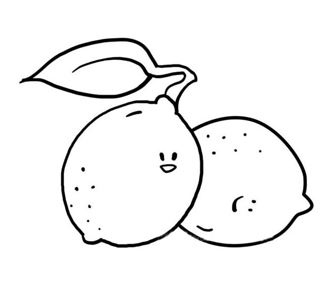 卡通水果柠檬简笔画图片大全