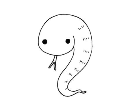 小蛇简笔画图片