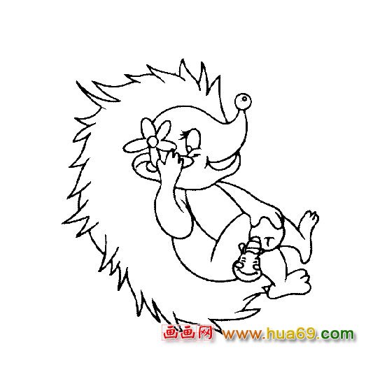 玩耍的小刺猬【简笔画】5