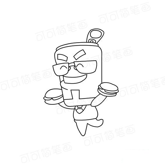 哈皮父子老哈皮的画法