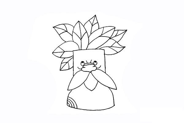 卡通树爷爷简笔画