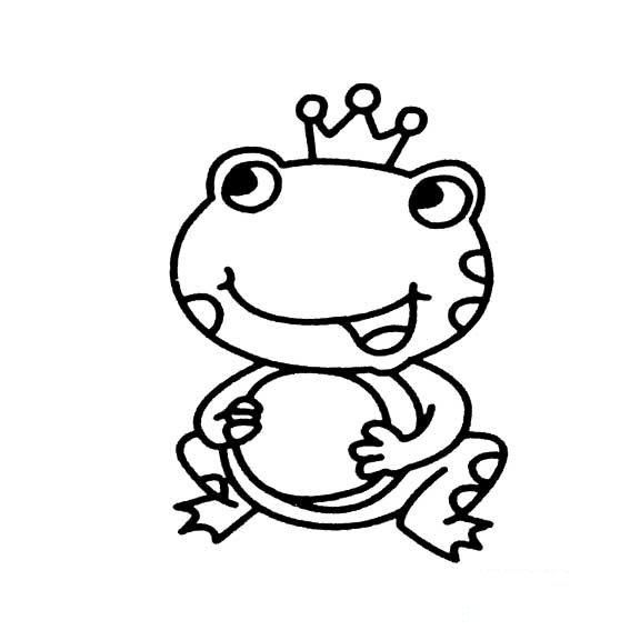 青蛙王子简笔画法