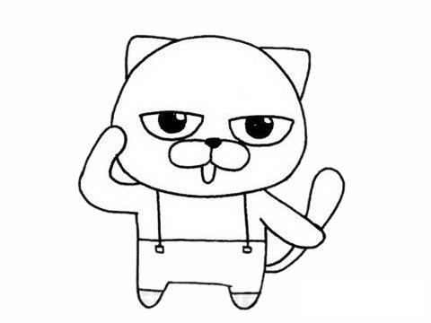 加菲猫简笔画图片