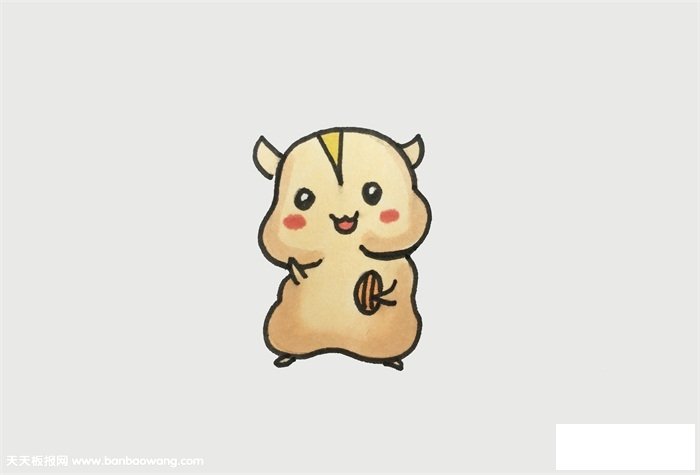 画一只萌萌的小仓鼠画