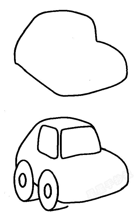 小汽车简笔画图片