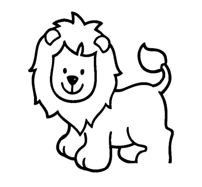 可爱狮子简笔画图片
