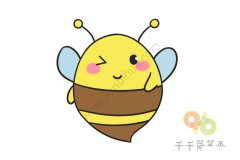 勤劳的小蜜蜂简笔画步骤图