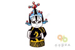 京剧《回荆州》张飞简笔画