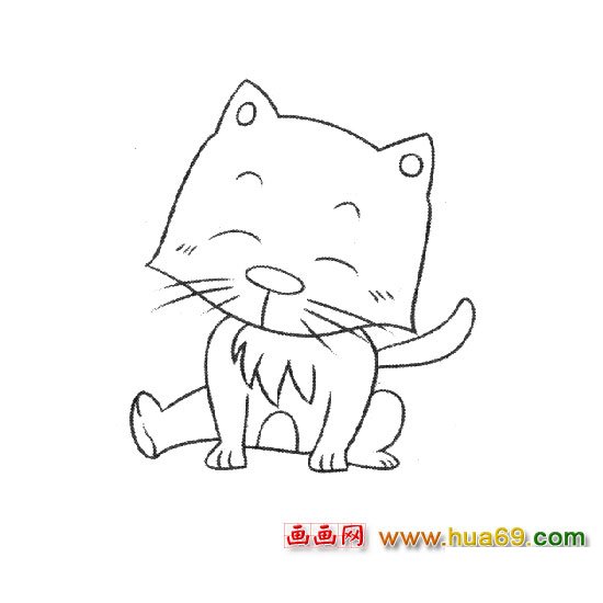 可爱的小猫（简笔画）3