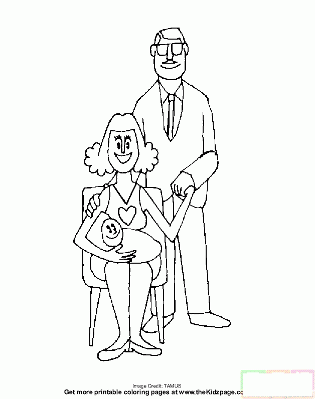 和睦的一家三口简笔画