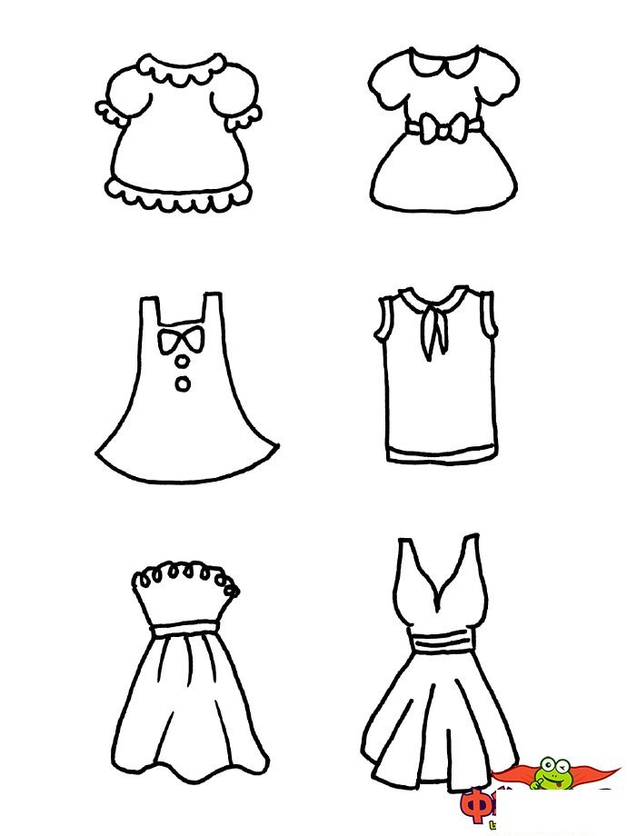 幼儿简笔画图片带颜色，幼儿���服简笔画图片大全集