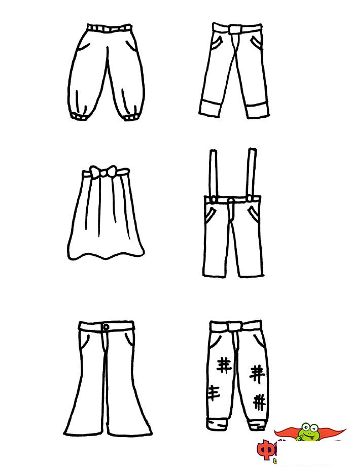 幼儿简笔画图片带颜色，幼儿���服简笔画图片大全集